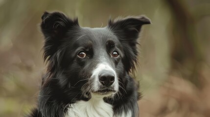 Fototapeta premium A Border Collie Looking at the Camera