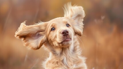 Golden Retriever Puppy with Ears Up