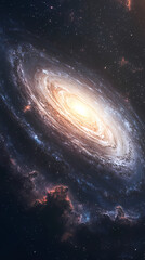 Obraz premium Mystical light of a rotating galaxy