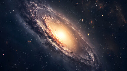 Fototapeta premium Mystical light of a rotating galaxy