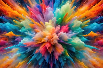 Fototapeta premium abstract explosion of colors and shapes, creativity, inspiration