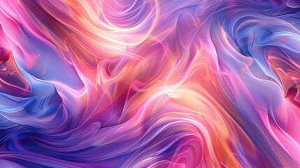 Obraz premium Abstract Colorful Swirling Background Flowing Liquid Purple Pink Orange Digital Art