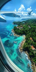 Fototapeta premium Aerial View of a Tropical Coastline