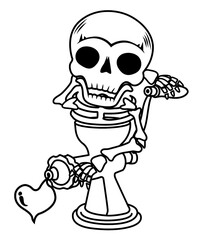 Design skulls patterns graphic print, It represents death in the next world, Design element for textile, fabric pattern design decorations templates and other designs.Used to make fabric.