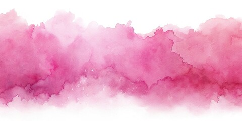 Abstract light pink watercolor brush stroke with stains and rough edges