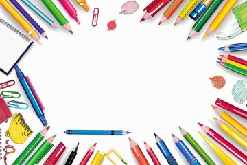 Fototapeta premium School Theme borderline Background