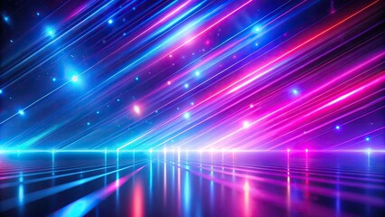 Abstract neon glow background with a tilted angle effect