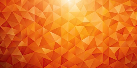 Fototapeta premium Abstract orange color background with triangular pattern