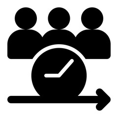 standup meeting, meeting, daily scrum, scrum, project management solid or glyph icon