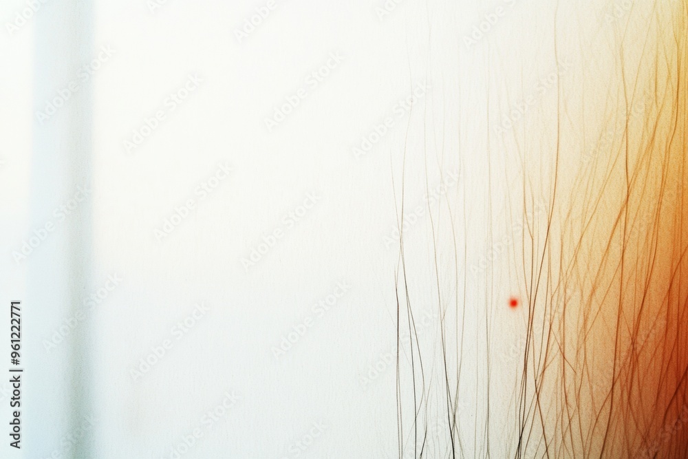 Poster abstract autumn evening with warm hues and linear elements
