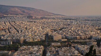 Fototapeta premium Enjoying panoramic views of Athens, Greece