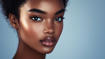 Close-up Portrait of a Beautiful Young Black Woman