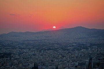 Enjoying panoramic views of Athens, Greece