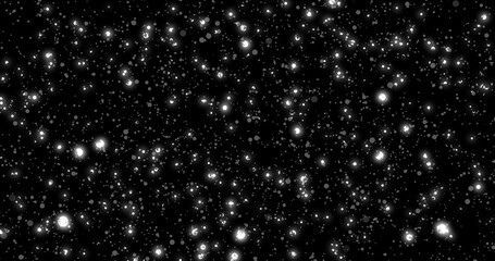 Sparkling stars shining blinking brightly in space dark bg 4K. Glimmering twinkling stars celestial constellation flying camera animation.Flickering starfield spaceship scene motion clip. Starry night