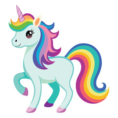 Unicorn dash coloring book page line art outline vector illustration isolated white background 