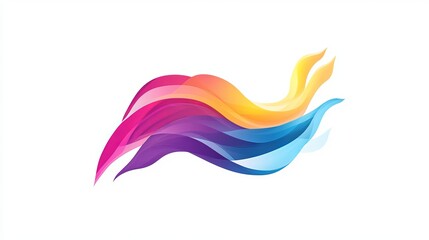 Colorful flowing waves design creating a modern abstract digital art piece