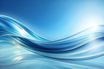 Obraz premium Abstract soft blue wave background with smooth silky shape