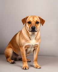 Obraz premium golden retriever puppy on white