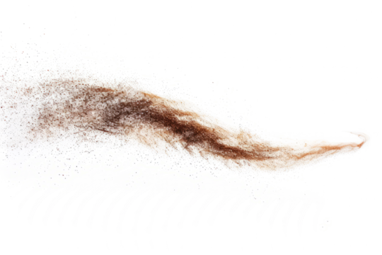 abstract dust devil with scratches on a white background.