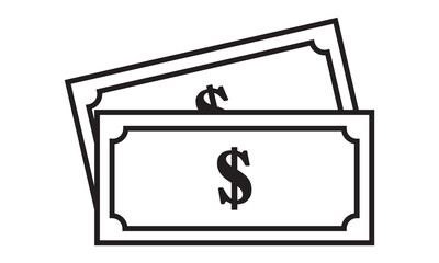 dollar sign icon. Element of money symbol icon. Premium quality graphic design icon for websites, web design, mobile app. Isolated on white background. Vector Illustration. EPS 10