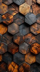 Wooden Hexagon Pattern