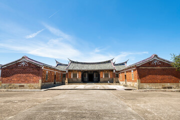 Fototapeta premium Building view of the Lee Teng-fan's Ancient Residence in Daxi of Taoyuan, Taiwan.