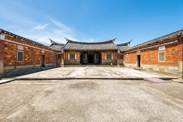 Naklejka premium Building view of the Lee Teng-fan's Ancient Residence in Daxi of Taoyuan, Taiwan.