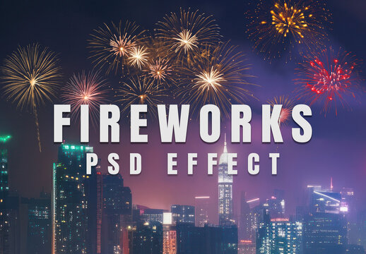 Fireworks PSD Effect