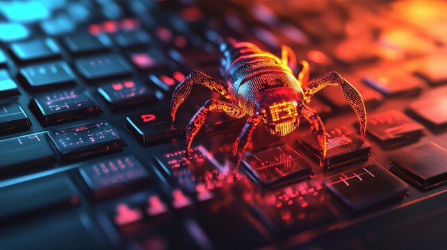 warning virus detected computer bug software bug