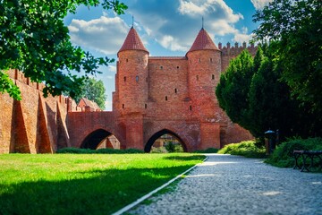 A stunning HDR image of the historic Barbican in Warsaw , Poland. This fortified gate was part of...