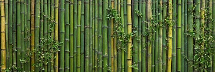 Obraz premium A Beautiful Green Bamboo Background Ideal for Various Natural and Eco Friendly Designs