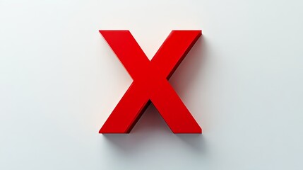 Obraz premium The 3D glyph of the letter 