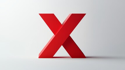 Obraz premium The 3D glyph of the letter 