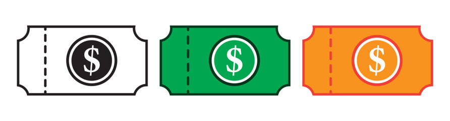 Internet money icons pack in checkerboard background. Internet flat icon symbol for applications.