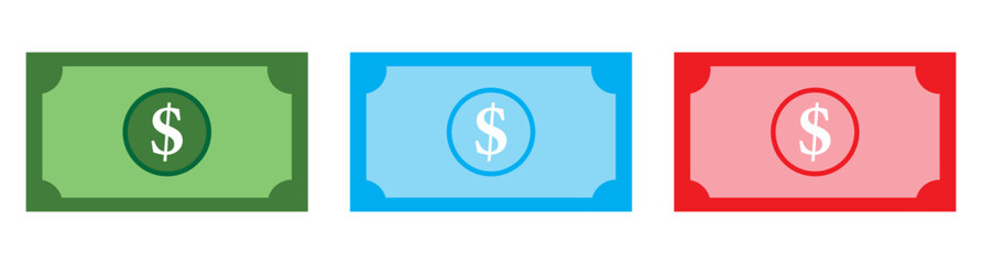 Finance icons. Business Icons, money signs. Money silhouette collection. Wallet with cards icon. Coins silhouette icon. Growth chart. Moneybag or stash. Piggy bank flat style - stock vector.