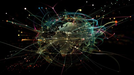 Futuristic Digital World Concept Illustration