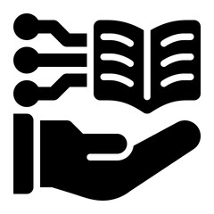 supervised learning, machine learning, svm, data science, learning, online learning solid or glyph icon