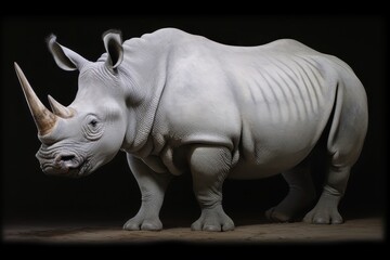 Fototapeta premium White Rhino Close up Portrait