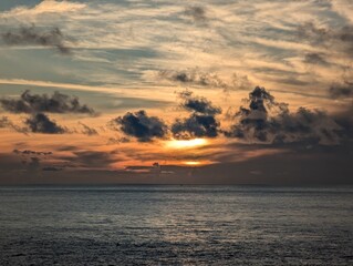sunset over the ocean