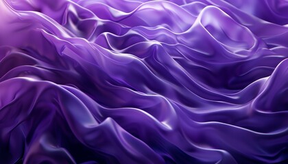 Obraz premium Abstract Purple Waves Creating Mesmerizing Visual Experience with Flowing Textures, Captivating Design, Background with Copy Space