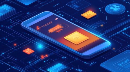 Obraz premium Digital wallet showing instant loan approval, highlighting financial accessibility and convenience