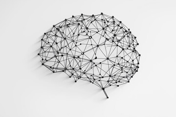 A brain made of lines and dots