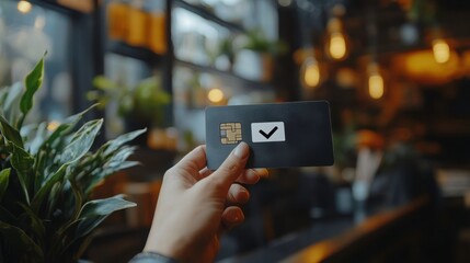 Digital wallet displaying a successful payment notification with a checkmark, emphasizing the reliability of digital transactions