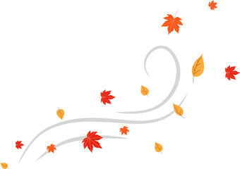 Autumn Wind Blown Leaves