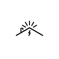 Solar house icon isolated on white background