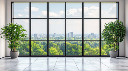 Experience the Thrill of the Business World from an Office with Full Glass Views