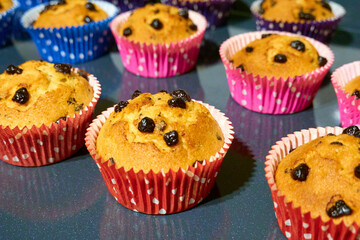 muffins with chocolate