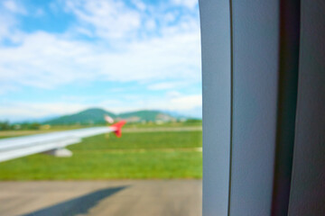 view from airplane window