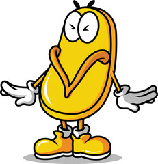 Cute Flip Flop Sandal Mascot Character