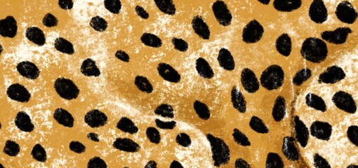 leopard skin texture Hand drawn illustration © 7nov.studio